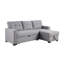 Canapé modulaire rembourré avec méridienne, canapé-lit simple convertible et coussins de dossier amovibles-1440080184