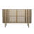 Mariha Metal Art Deco Inspired 1 Shelf Gold Console Table with Black Glass Top
