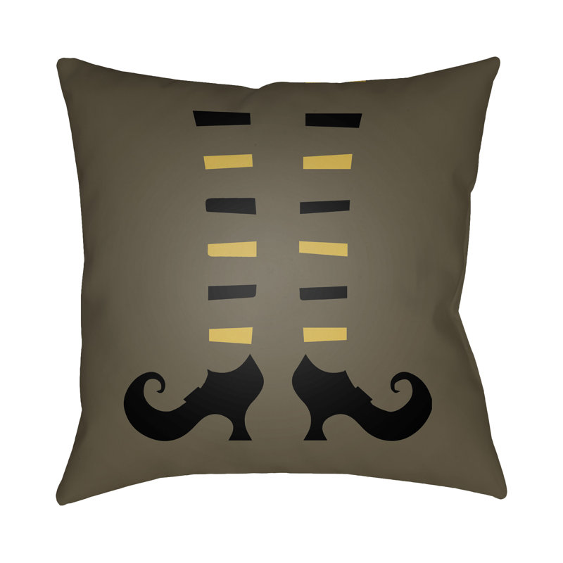  Indoor/Outdoor Throw Pillow, 18" H x 18" W x 4" D, Brown