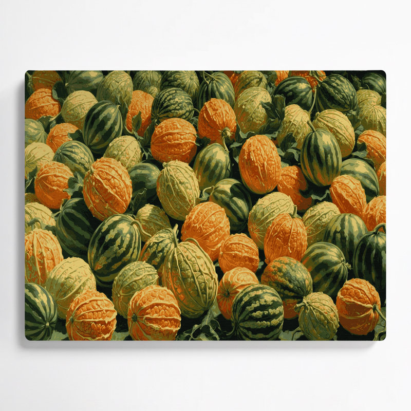 «Fruit Snap Melon», art mural en métal, H 11 po x l 14 po