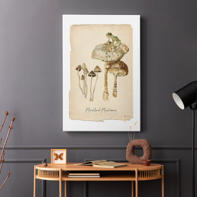 Marshland Mushrooms -Gallery Wrapped Cavas, 36" H x 24" W