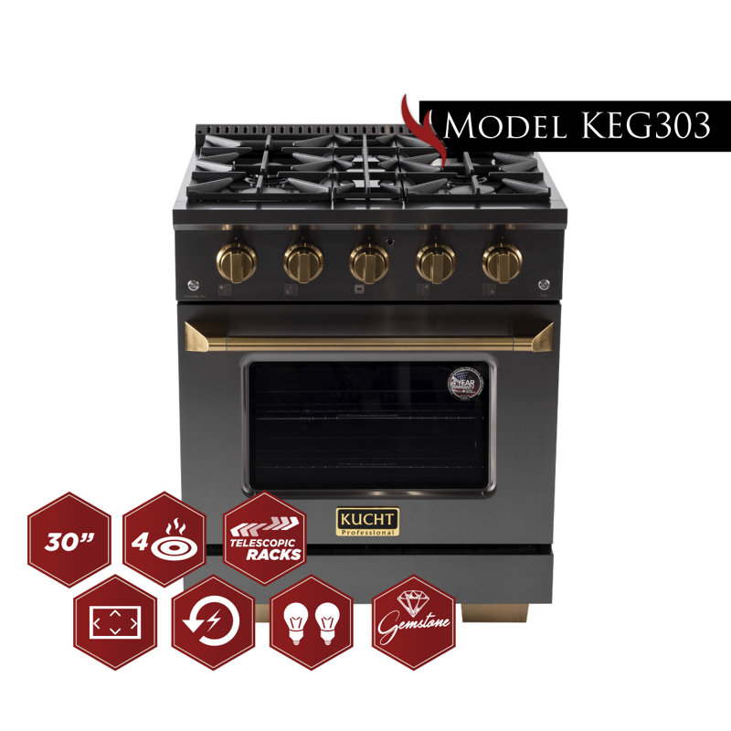 Kucht 30'' W Free Standing Range