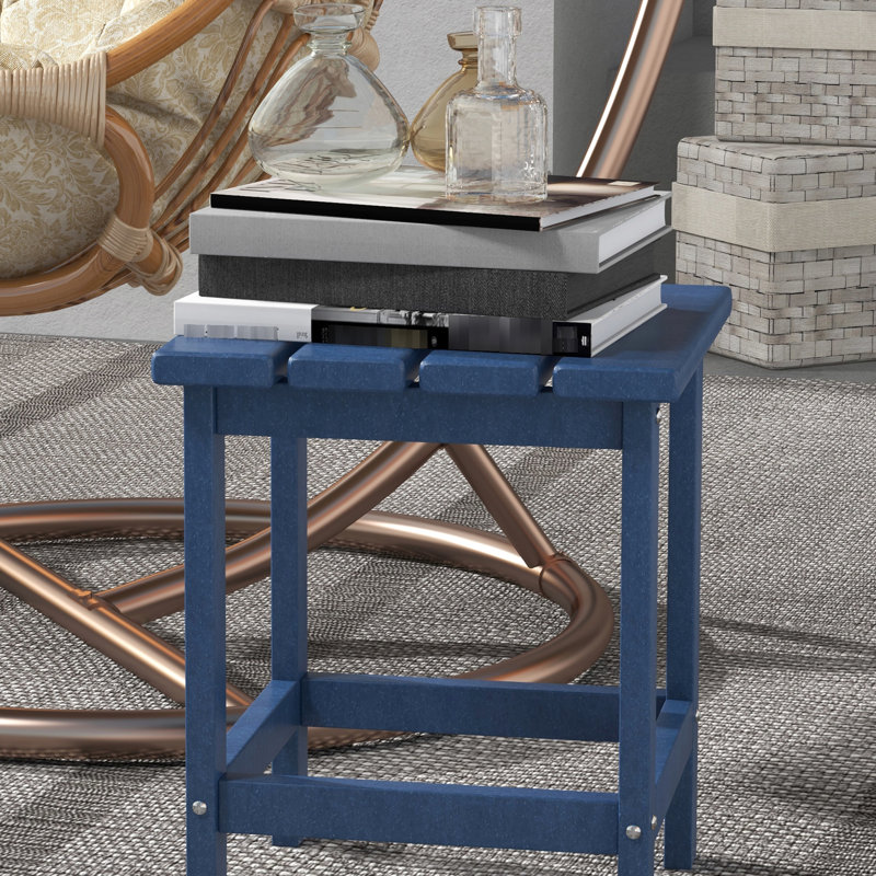 Table d'appoint carrée de 38 cm (15 po) pour patio, piscine, balcon ou jardin, pouvant supporter jusqu'à 50 kg (110 lb).