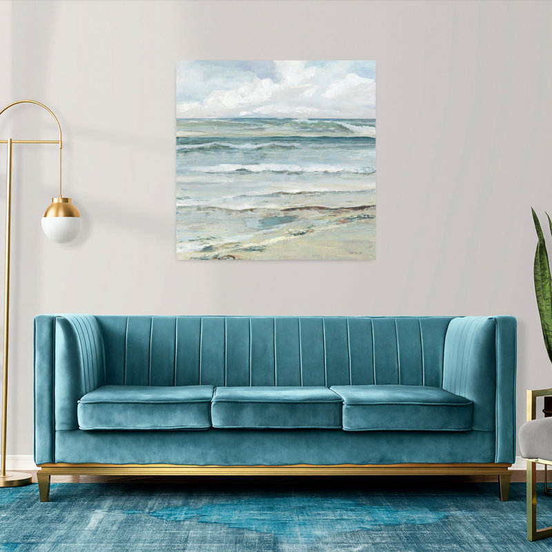 Beauté côtière à la plage avec art côtier, H 36 po x l 36 po