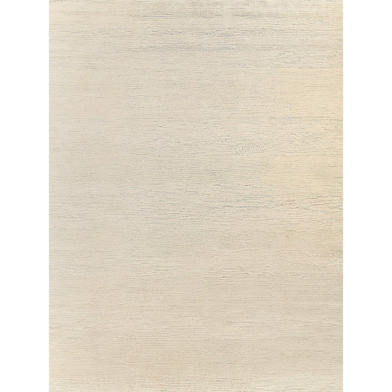 Merino Wool Wool Area Rug in Ivory, Rectangle 2' x 3'