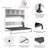 85W Queen Horizontal Murphy Bed With Overhead Storage In White-1456035183-1456035185