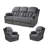 Acklen Recliner Sofa Couch, Sofa Recliner With Cup Holders, Comfy Couch With Dual Wingback Recliner And Chair For Living Room, Oversized Recliner Set-1831305289-1831305288