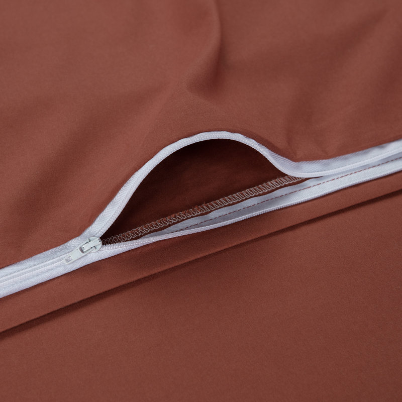 Ensemble de housse de couette ultra-doux, Housse de couette très grand + 2 taies d'oreiller, Rouille
