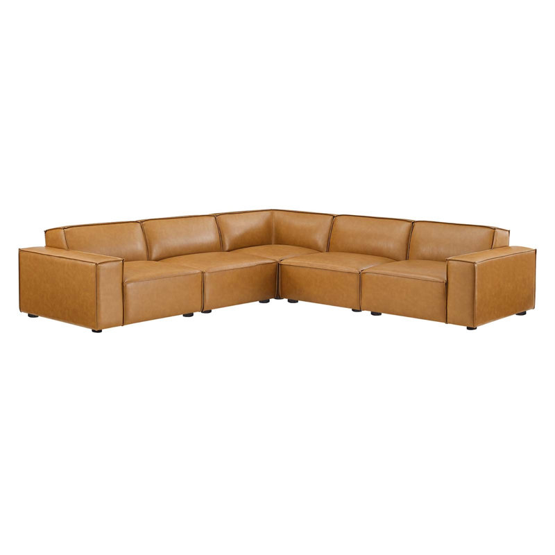 Canapé modulaire en cuir 5 pièces Modway Restore