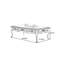 Table basse de style européen peinte en or