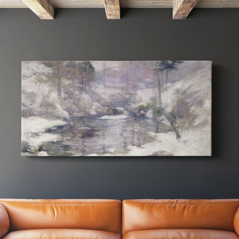 Série paysage - CMXLVI - Toile tendue avec châssis - Prêt à accrocher, H 16 po x l 32 po