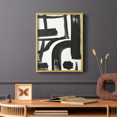 Inkwell Intersect I Framed Print - Solid Wood