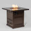 Table de foyer au propane 28 po avec couvercle en acier inoxydable