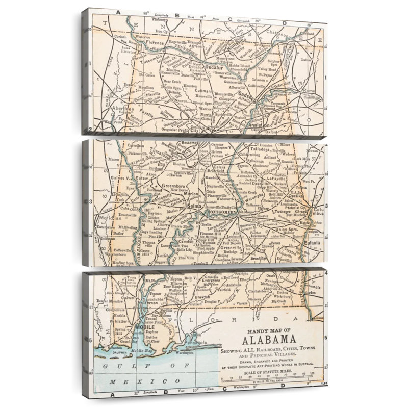 Aliaz, ancienne carte de l'Alabama