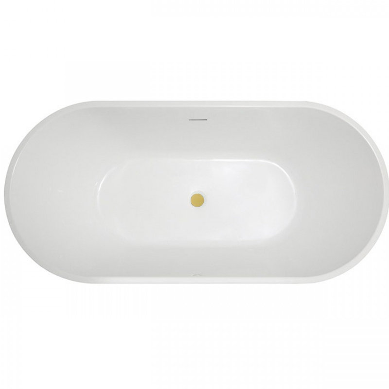 Baignoire de trempage autoportante à double culot 59 po x 30 po acrylique Chloe