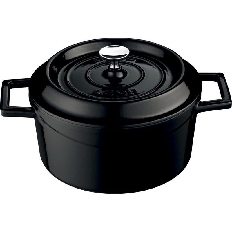 Cocotte ronde en fonte Lava Canada, 7 pte, Noir