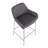 Cassiopeia Fixed-Height Faux Leather Bar & Counter Stool with Metal Legs-276000886-276000891-276000893