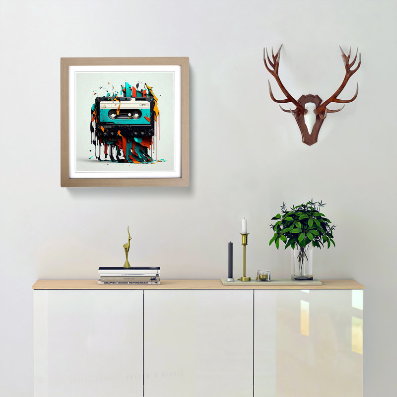 Single Picture Frame Print on Wood, Oak