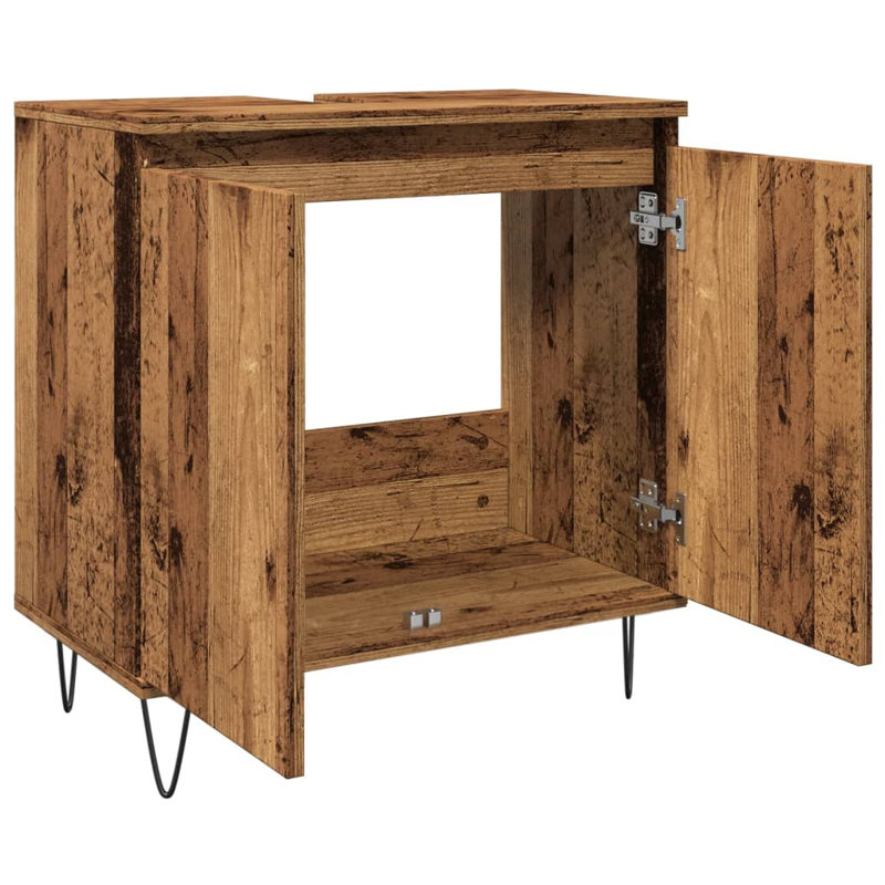 Connellsville Freestanding Bathroom Cabinet, Old Wood