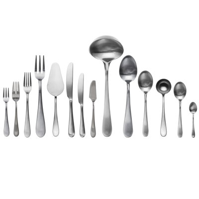 Natura Flatware Set with H/H Knives (Configuration S) - 113 Pieces - Ice