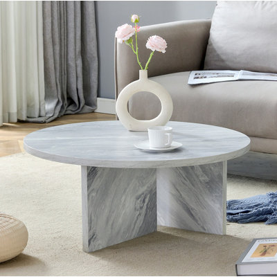 Table basse polyvalente en panneau de fibres à densité moyenne pour divers styles d'intérieur, présentant un minimalisme moderne et un charme nordique, avec des dimensions de produit de 31,5 x 31,5 x 13,98 pouces