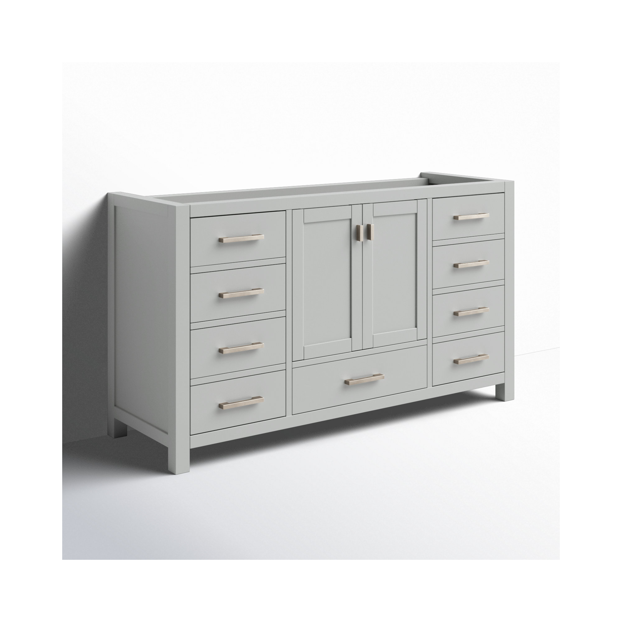 Reba 60'' Single Bathroom Vanity Base, Chilled Gray