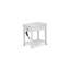 Table d'appoint Denison - Table de bout rectangulaire avec tiroir pour chambre à coucher, blanc-544612760