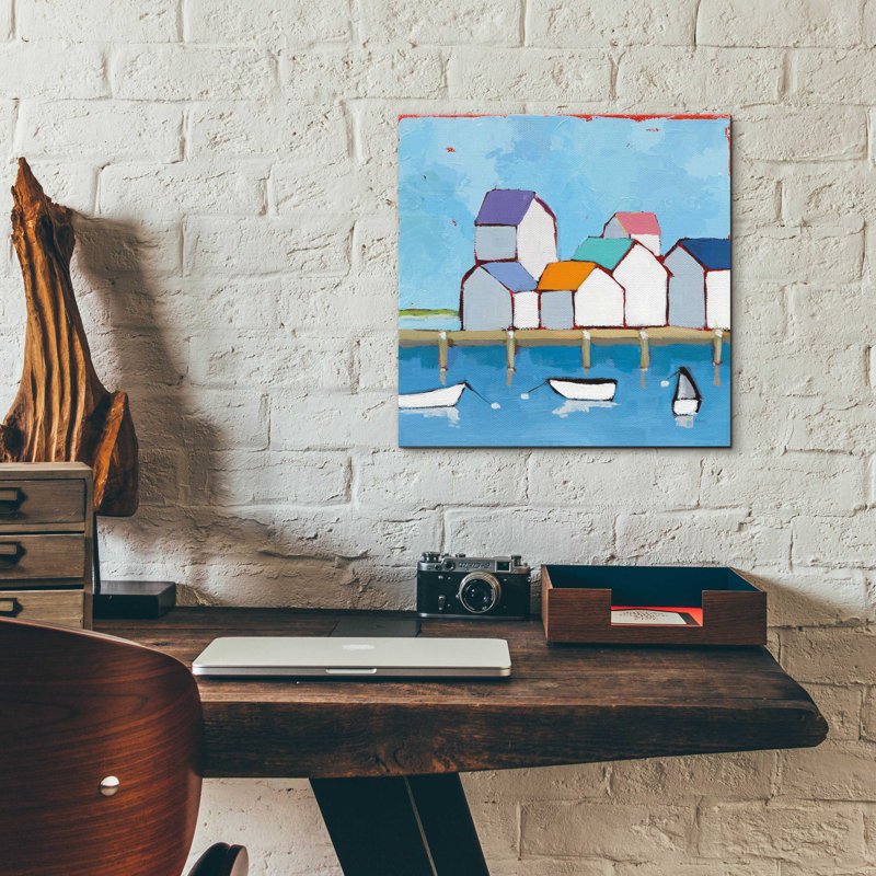 " The Wharf " by Phyllis Adams, 12" H x 12" W x 0.13" D