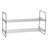 Stackable Two‑Tier Metal Shoe Rack in Closet Storage Organizer Silver