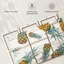 Motif d'ananas, reproduction sur toile-92760721