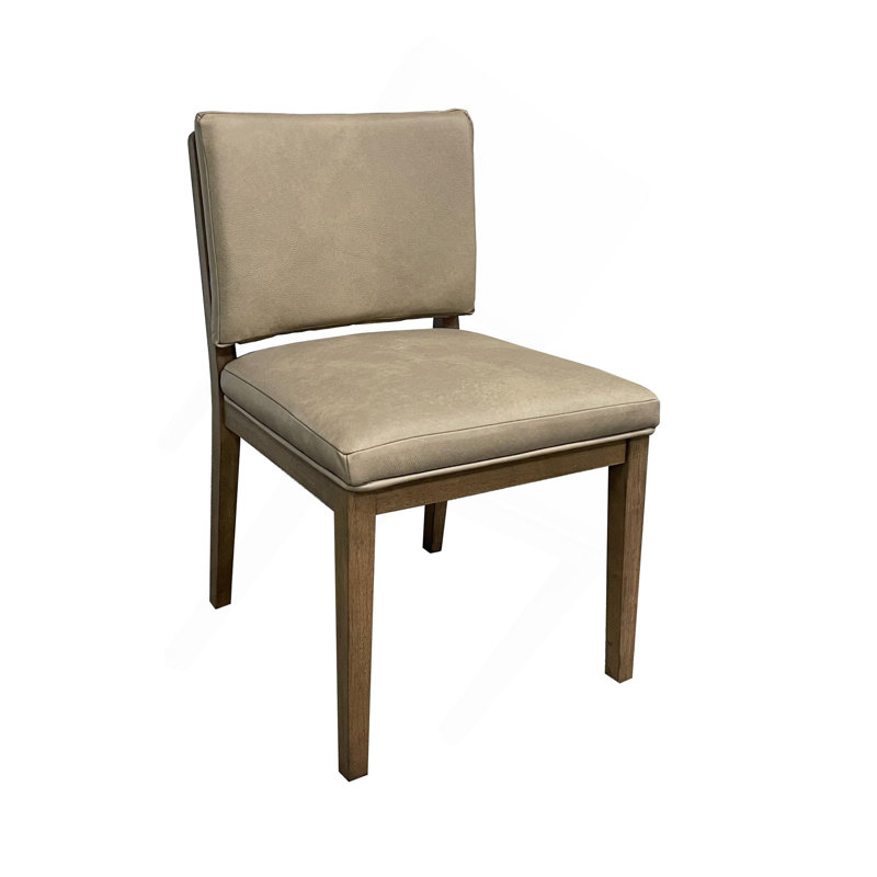 Ensemble de chaises lattes et en cuir à dossier souple (ensemble de deux)