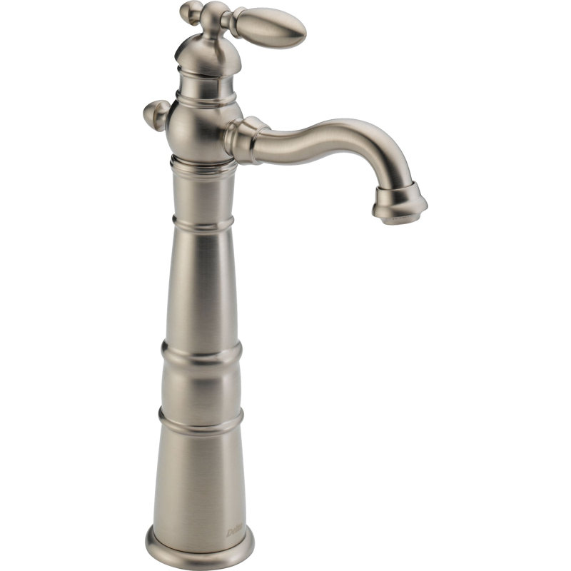 Robinet de salle de bain victorien à un trou et technologie Diamond Seal, Acier inoxydable Brilliance