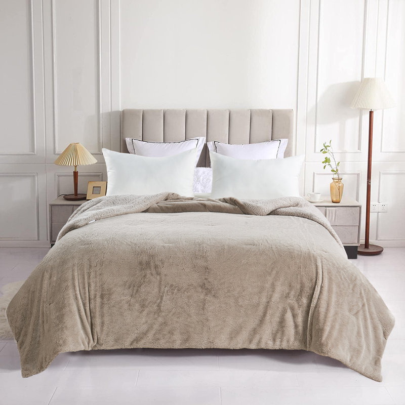 Knitted Blanket, Taupe