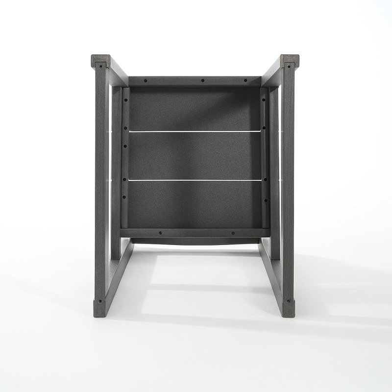Ensemble de 2 chaises d'extérieur et de jardin en PEHD brun, Brun
