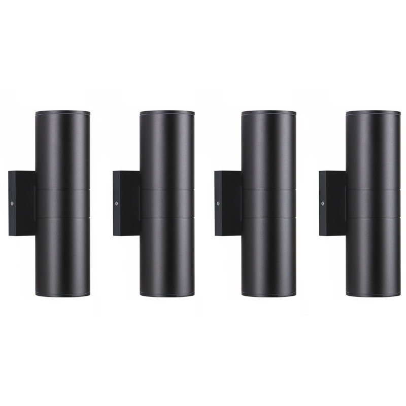 Applique murale d'extérieur 12 "H 12" 2700K, Noir mat