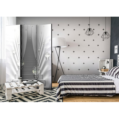 135cm W x 172cm H 3 - Panel One Sided Room Divider Folding Room Divider