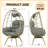 Swivel Patio Lounge Chairs, Pe Rattan Steel Modern Egg Chair, Patio Home