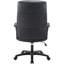 Chaise en cuir reconstitué à haut dossier