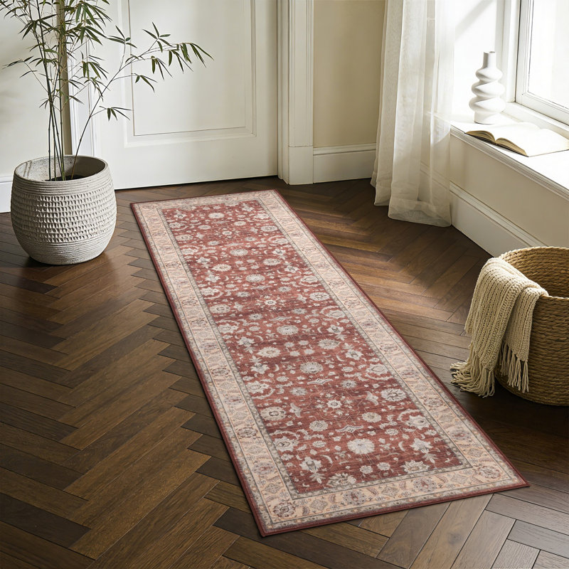 Eaglin 166EA5E0CEFC469F89FB774C4E9D83AA Red Runner Rug, 24" x 83"