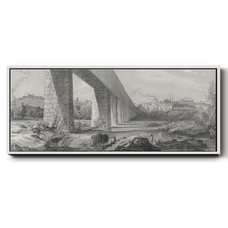 Richmond from the James - toile encadrée, H 20 po x l 50 po