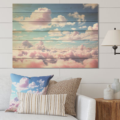 Ciel, ciel, horizon I - impression sur bois