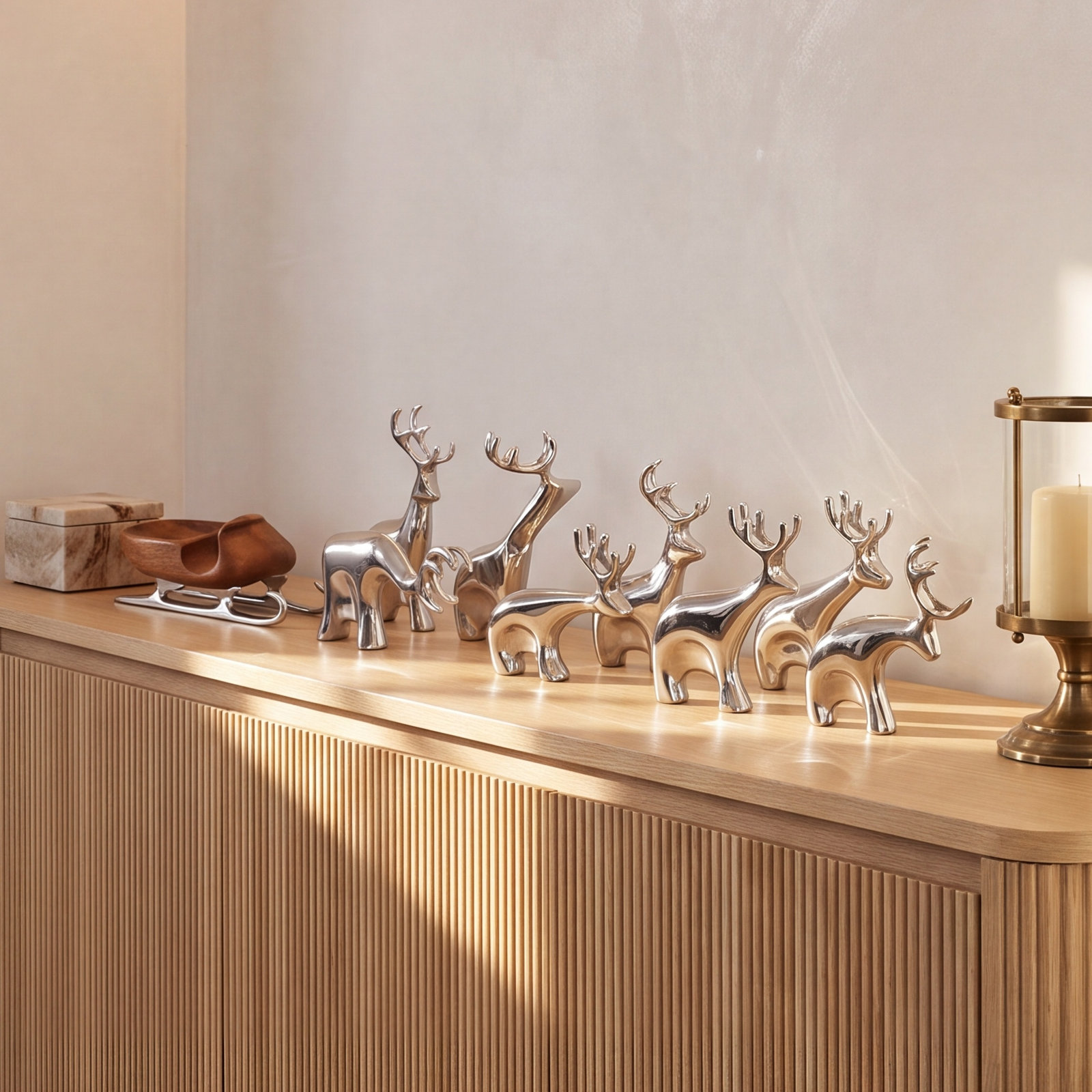 Holiday Gifts 9-Piece Mini Reindeer Set