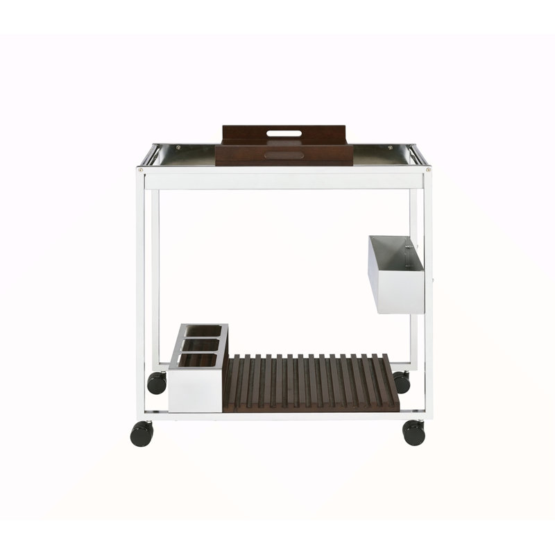 Chrome Finish Serving Cart