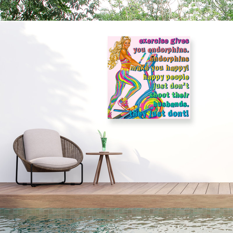Toile d'extérieur Jess Stempel Rainbow Fitness, H 14 po x l 14 po