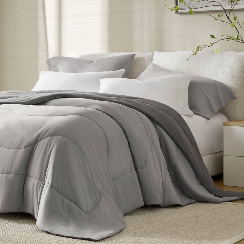Édredon réversible toutes saisons, Full/Queen Comforter, Gris
