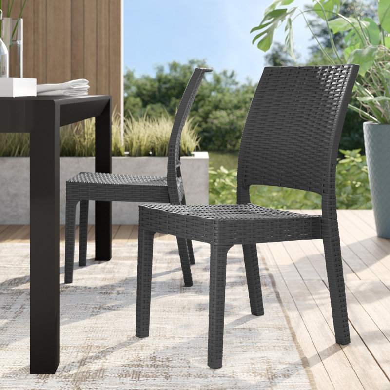 Chaise de terrasse Tomosuke, Gris foncé