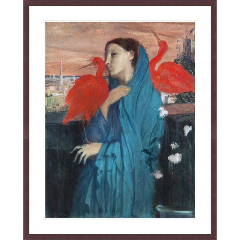 «Young Woman with ibis» par Edgar Degas, impression giclée encadrée, H 41,5 po x l 33,39 po