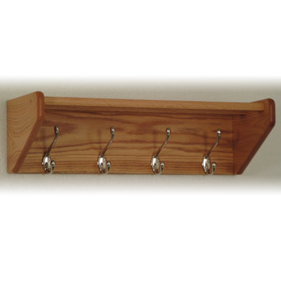 Kyser Solid Wood 4 - Hook Wall Mounted Coat Rack