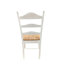 Chaise de salle à manger à dossier échelle classique blanc 16 po avec structure en bois franc durable-90611725