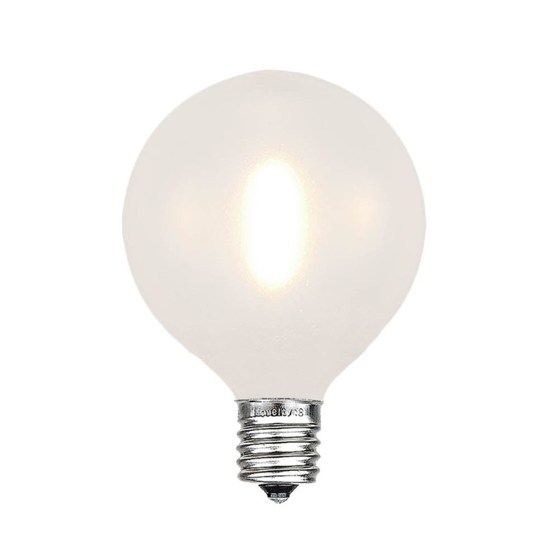 Kerstie 25 - Ampoule de rechange G40 de 2,25 po de hauteur par 1,5 po de largeur, Blanc